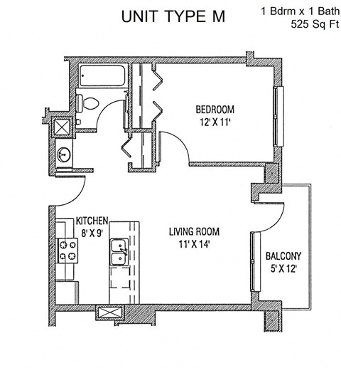 Residences at Capitol Heights Apartment 2D floor plan - Hawthorne